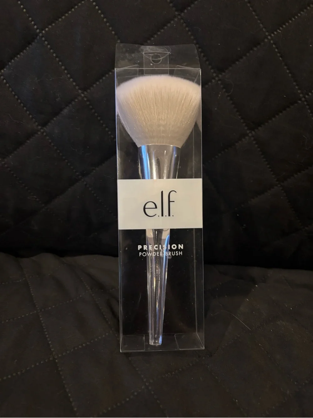 e.l.f. Precision Powder Brush - White Bristles, Silver Handle